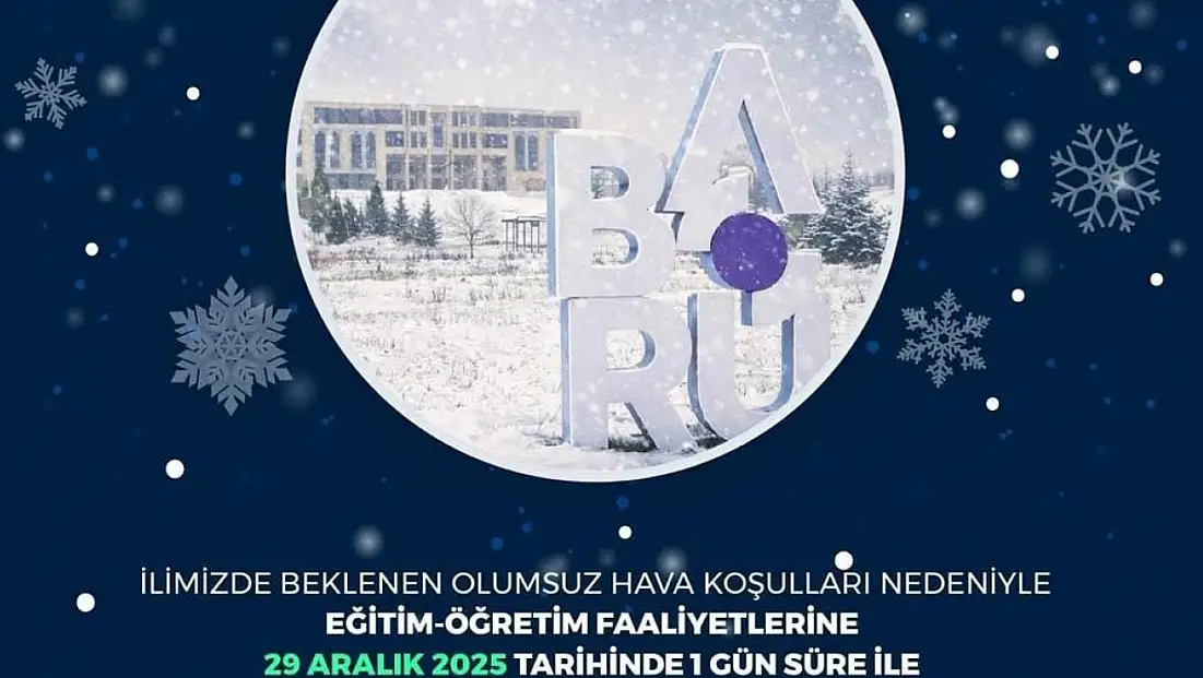 Bartın Üniversitesi'nde eğitime tatili