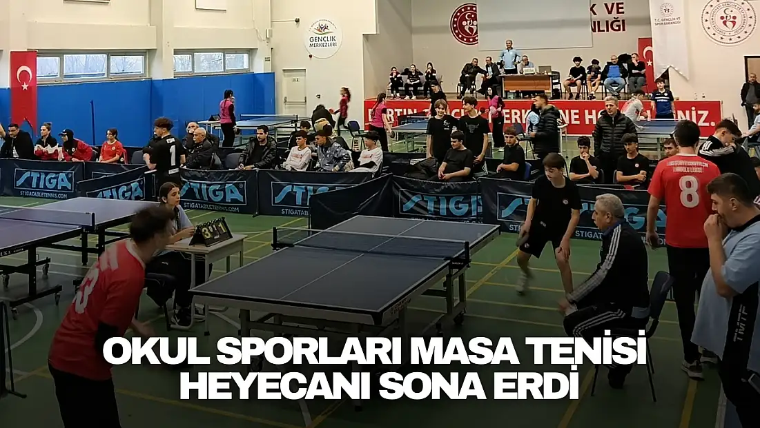 Okul Sporları Masa Tenisi  Heyecanı Sona Erdi