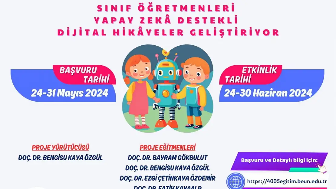 'Sınıf Öğretmenleri Yapay Zekâ Destekli Dijital Hikâyeler Geliştiriyor' projesine başvurular başlıyor