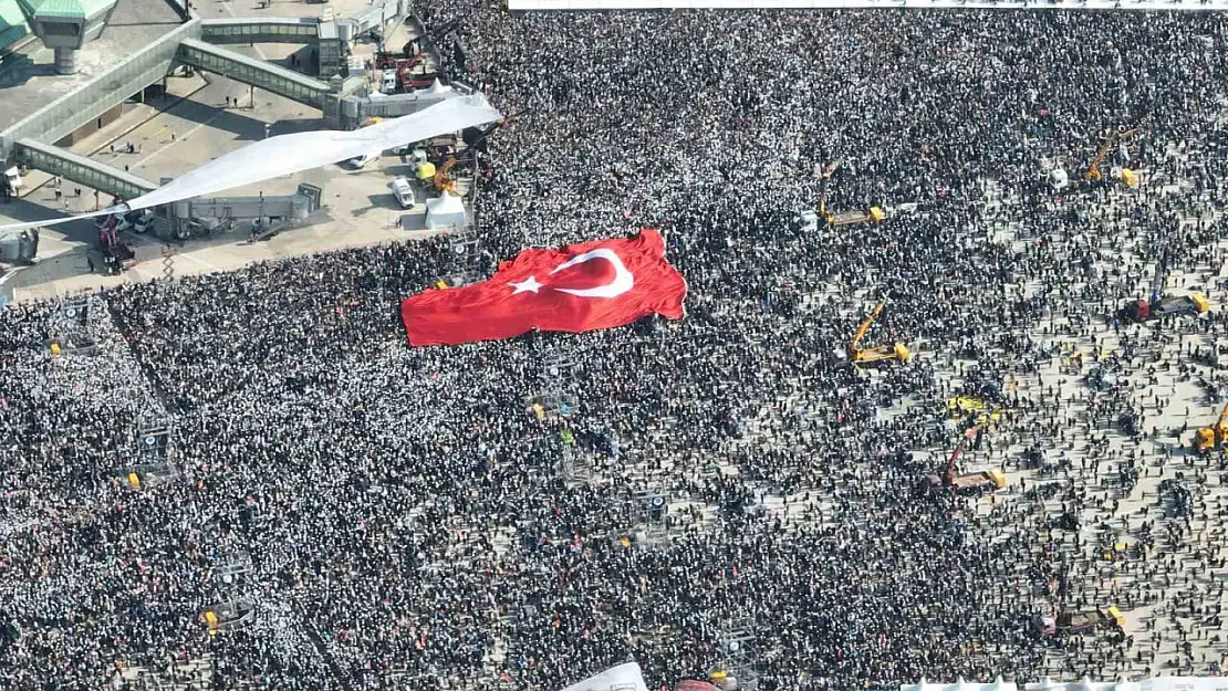 AK Parti Büyük İstanbul Miting alanı havadan böyle görüntülendi