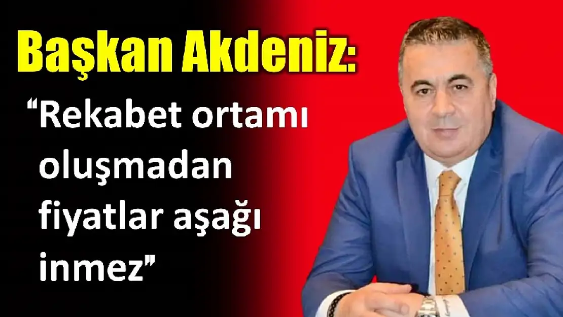 Akdeniz, Rekabet ortamı oluşmadan fiyatlar aşağı inmez