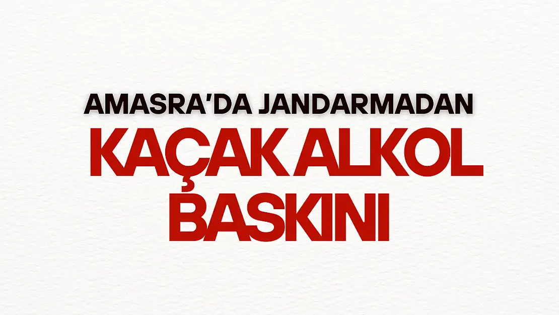 Amasra'da Jandarmadan Kaçak Alkol Baskını