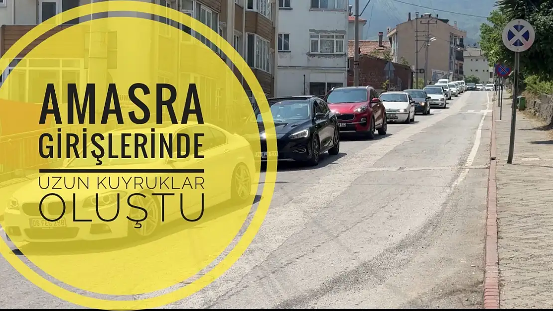 Amasra girişlerinde araç kuyrukları oluşuyor
