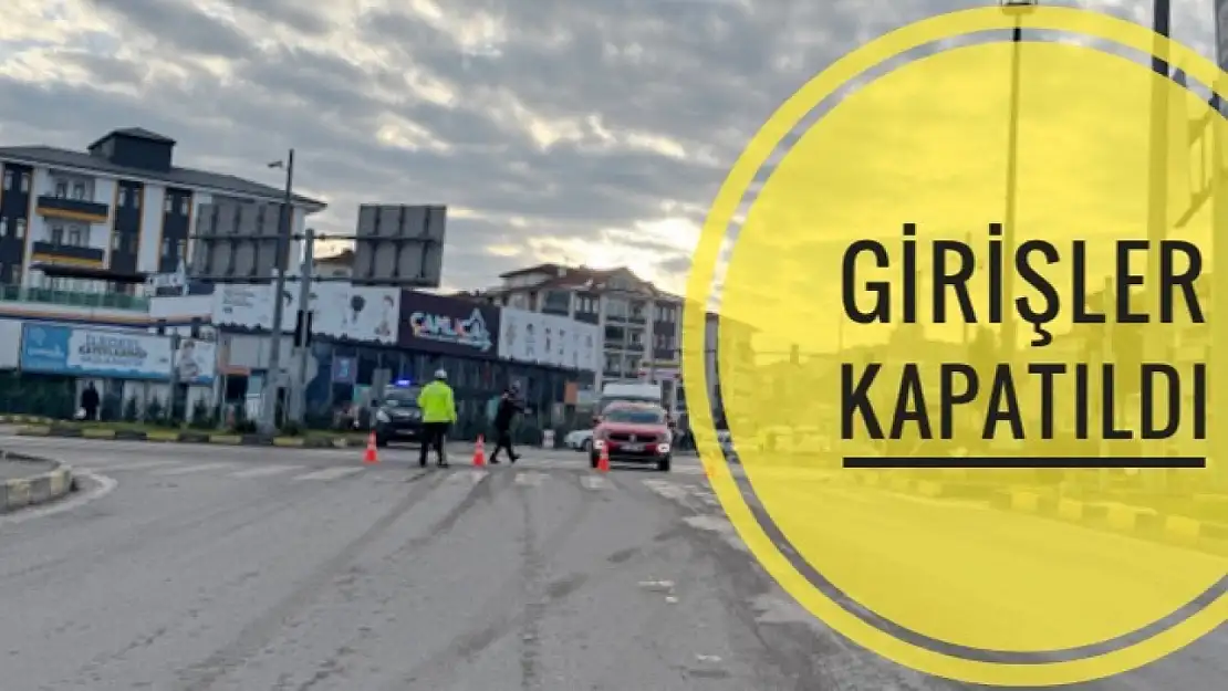 Araç girişlerine kapatıldı