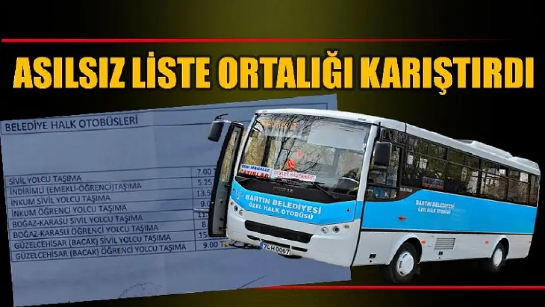 Asılsız liste ortalığı karıştırdı