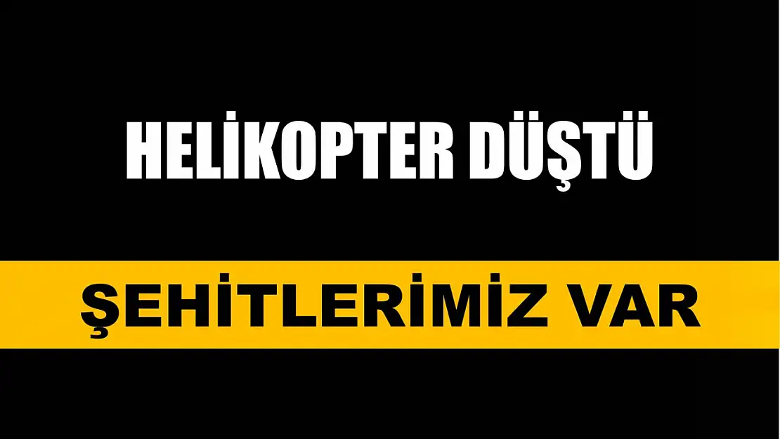 Askeri helikopter düştü