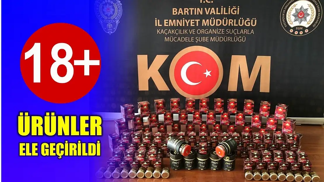 Bartın'da cinsel içerikli ürünler ele geçti