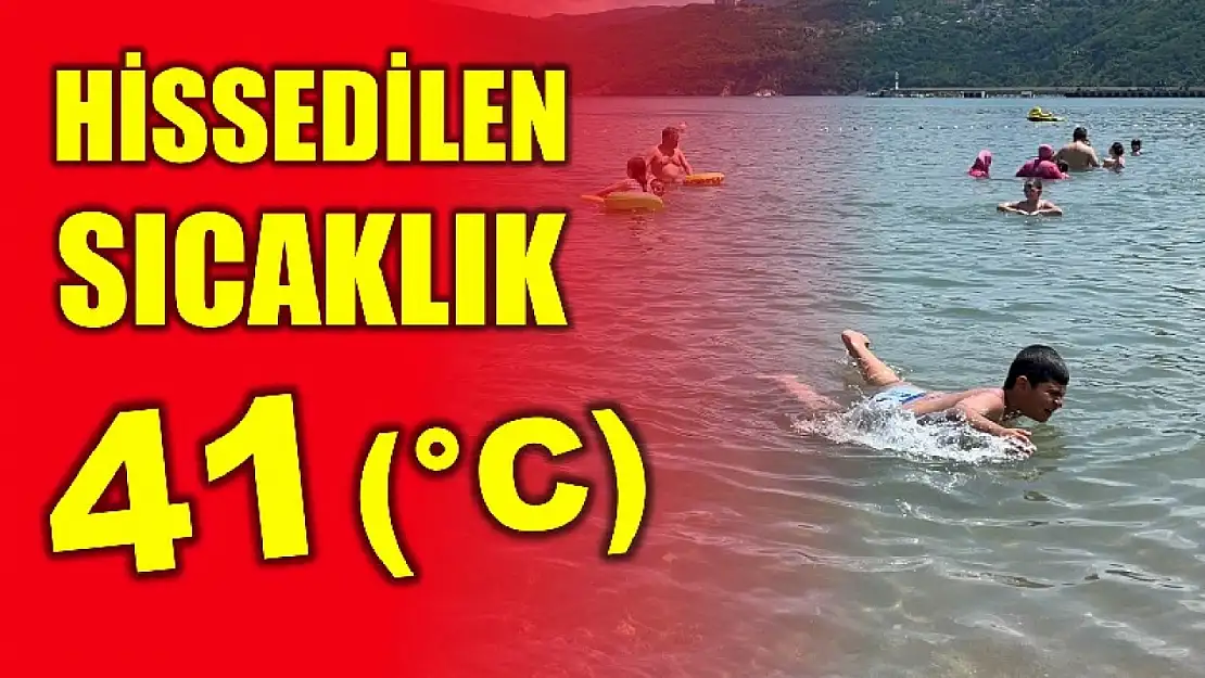 Bartın'da hissedilen sıcaklık 41 derece olacak