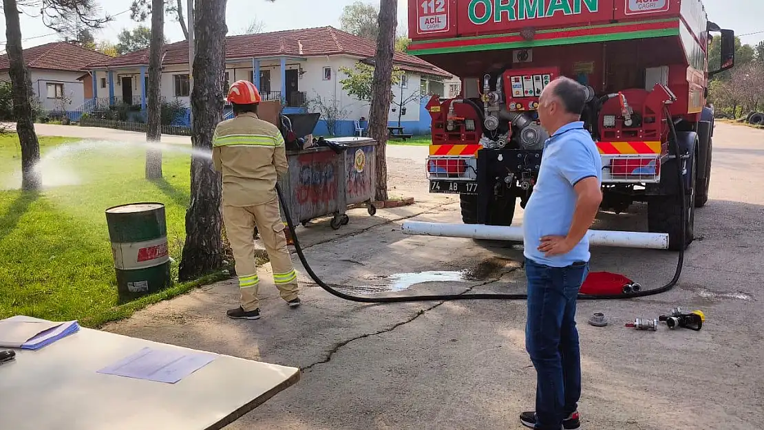 Bartın'da itfaiye aracı operatörlüğü eğitimi verildi