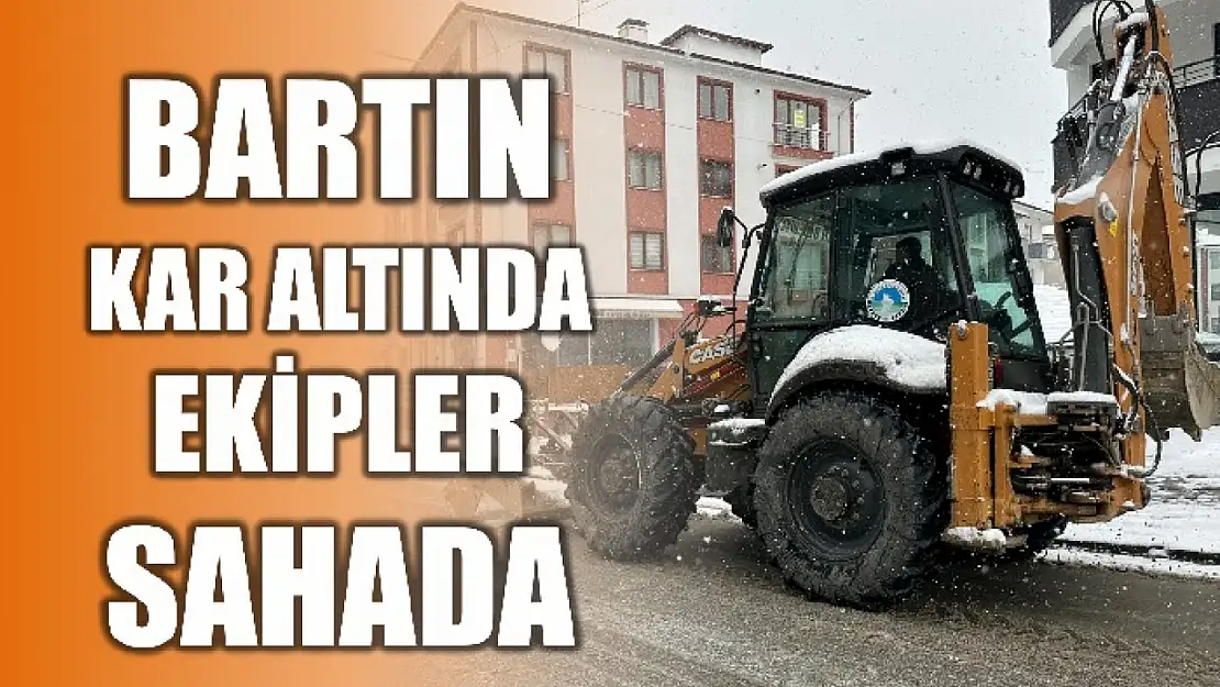 Bartın'da karla mücadele devam ediyor