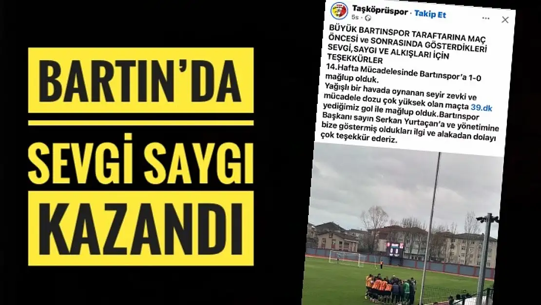 Ne kavga ne küfür işte Bartınspor