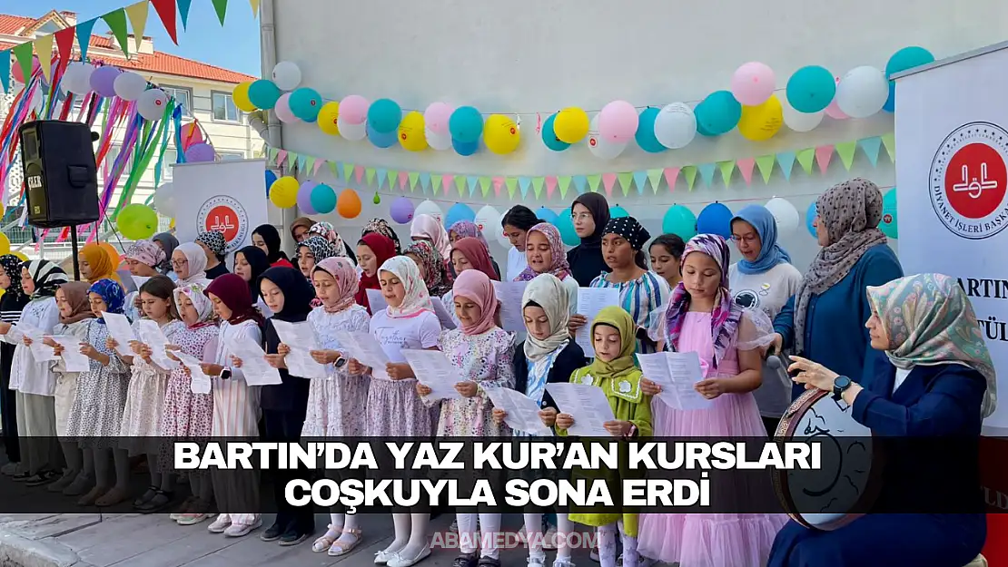 Bartın'da Yaz Kur'an Kursları Coşkuyla Sona Erdi