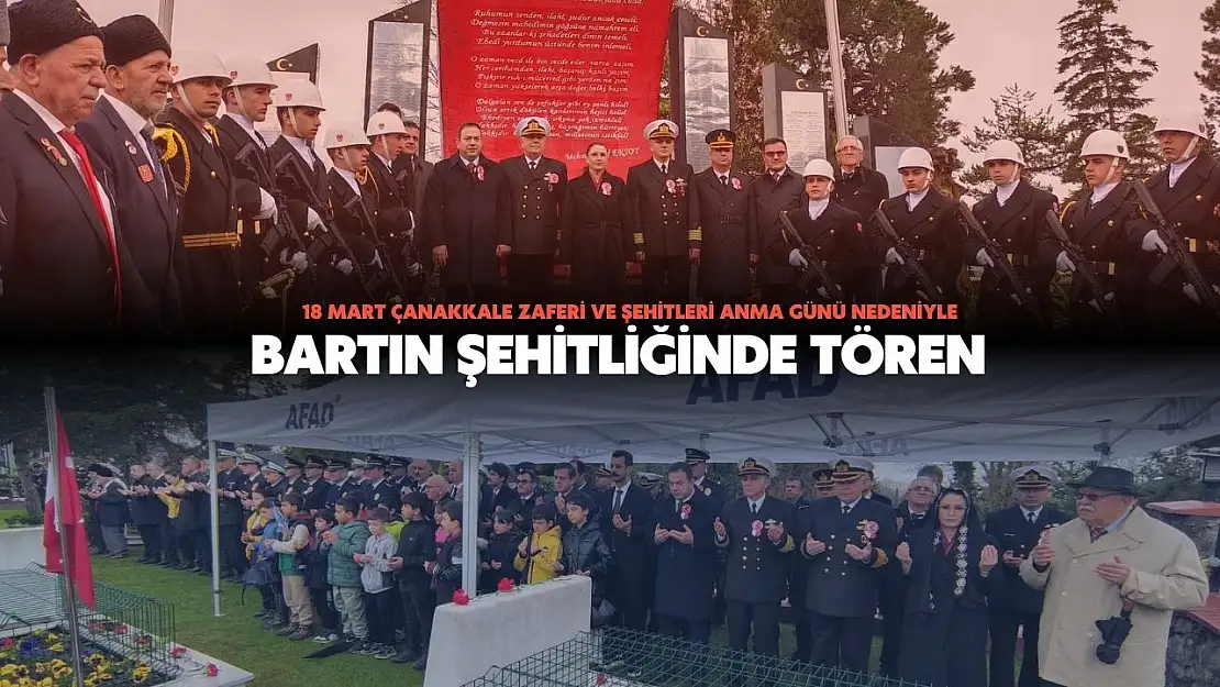 Bartın Şehitliği'nde Tören