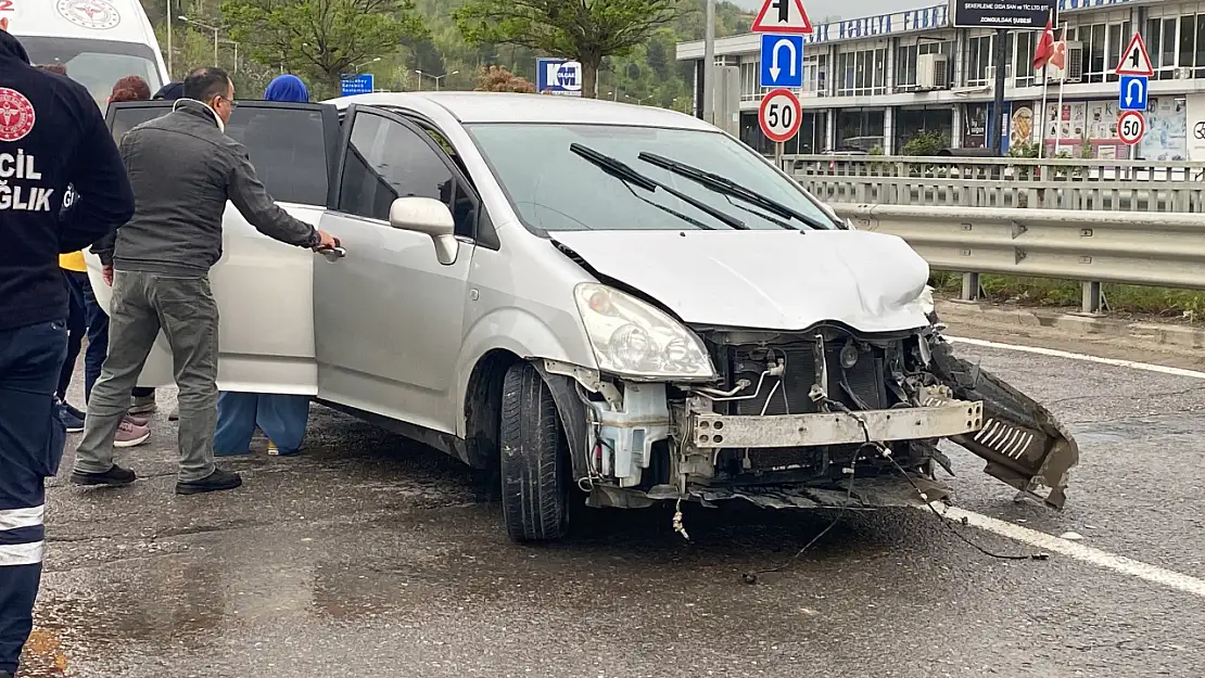 Bartınlı sürücü Gökçebey'de kaza yaptı