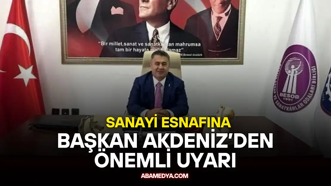 Başkan Akdeniz'den Önemli Uyarı
