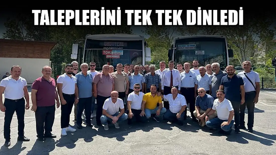 Başkan Yalçınkaya şoför esnafını ziyaret etti