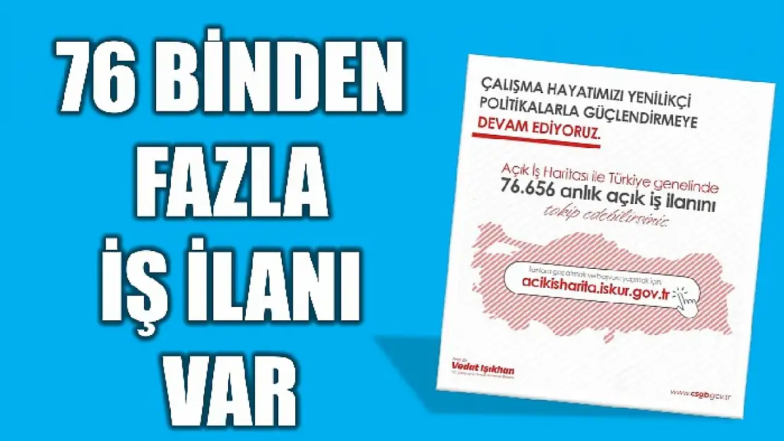 Başvurular İŞKUR'dan yapılıyor