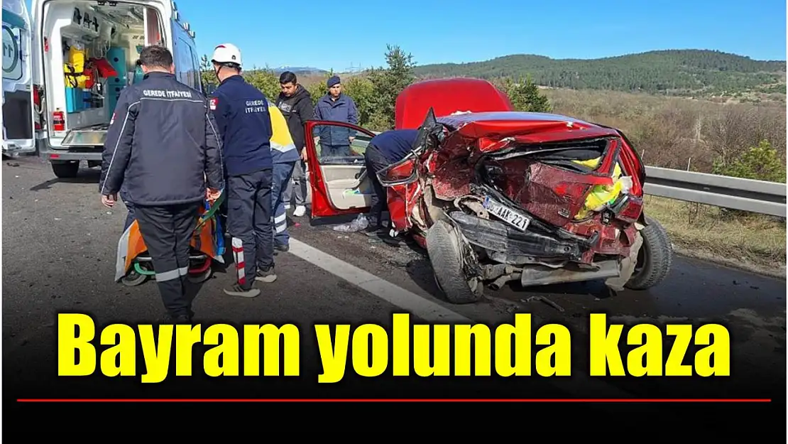 Bayram tatili yolunda kaza: 3 yaralı