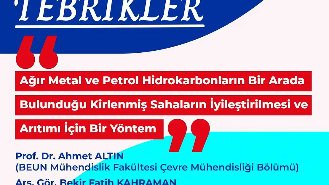 BEUN Çevre Mühendisliği Bölümü'nden önemli