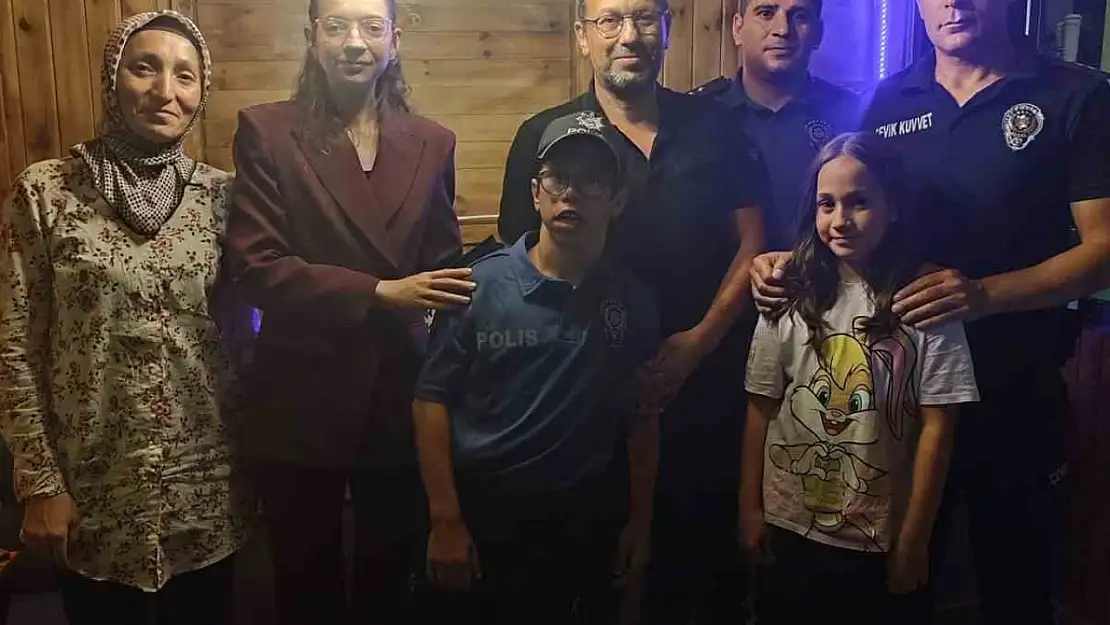 Bolu'da 14 yaşındaki Efe'nin polis olma hayali gerçek oldu