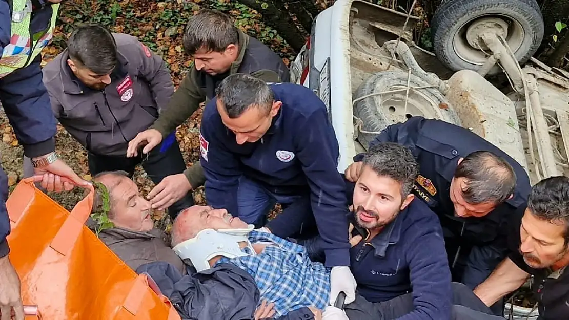 Bolu'da otomobil uçuruma devrildi: 1 yaralı