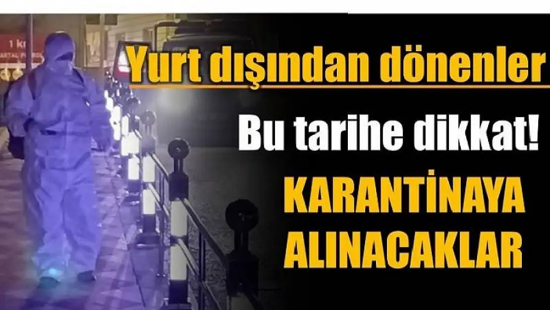 BU TARİHE DİKKAT! 