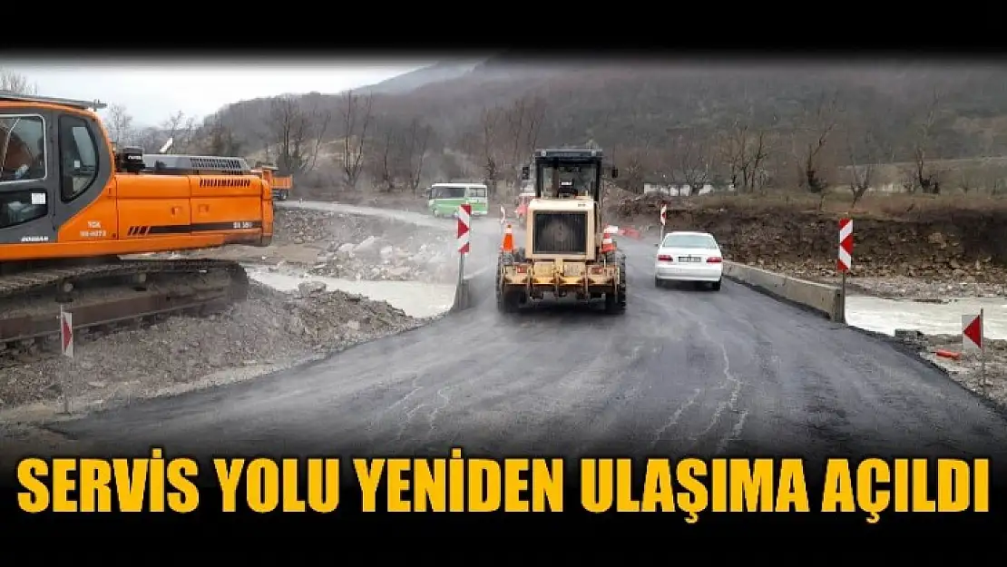 Çalışmalar tamamlandı yol ulaşıma açıldı