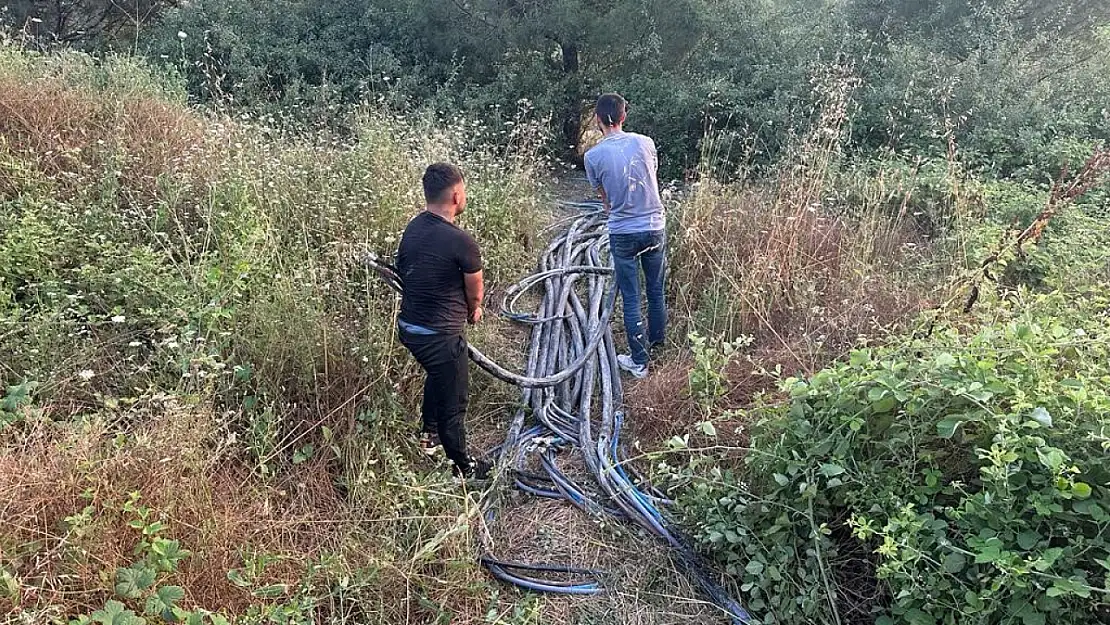 1 milyon 700 bin TL değerinde yeraltı elektrik kablosunu çalan 2 şüpheli yakalandı