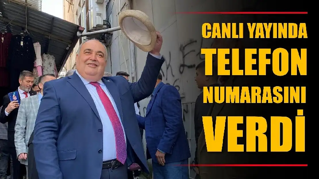 Canlı yayında telefon numarasını verdi