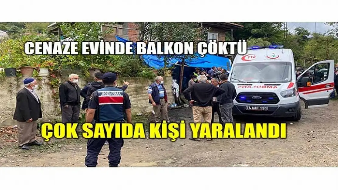 CENAZE EVİNDE BALKON ÇÖKTÜ: 13 YARALI