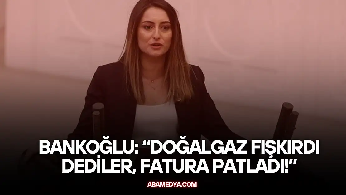 CHP'li Bankoğlu: 'Doğalgaz Fışkırdı Dediler, Fatura Patladı!'