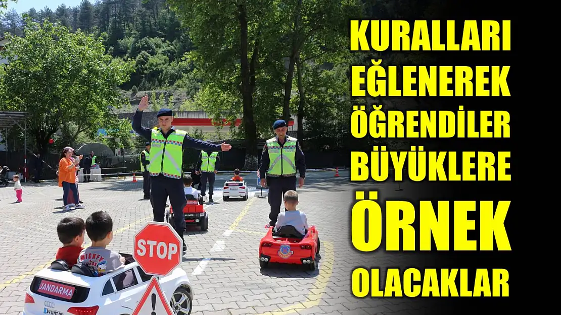 Çocuklar trafik kurallarını eğlenerek öğrendi