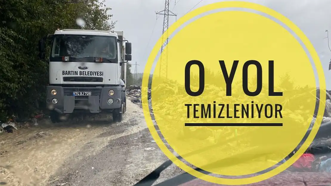 Çöp yol temizleniyor