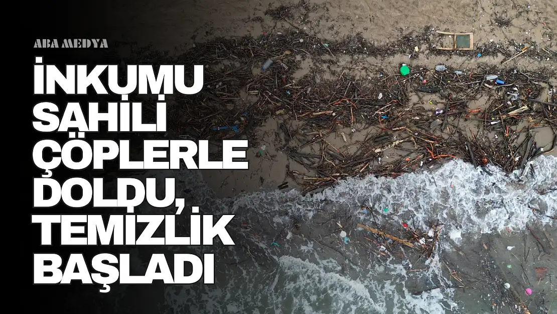 Çöpler sahile vurdu