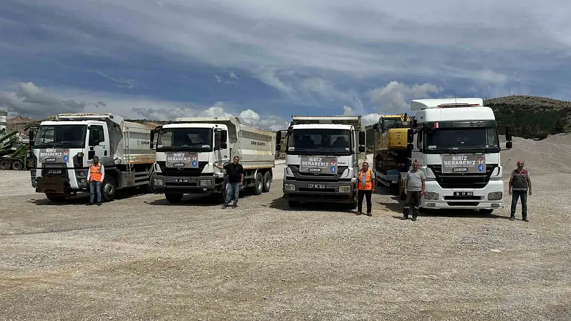 Çorum Belediyesi'nden Bartın'a destek