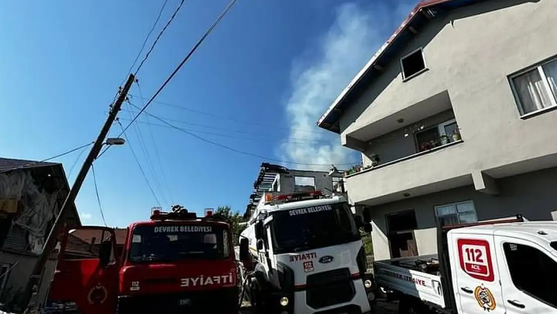 Devrek ilçesinde korkutan yangın