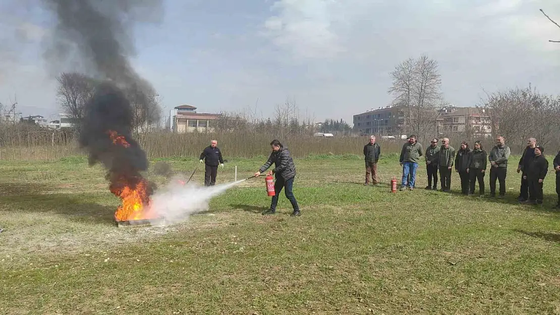 DKMP ekiplerini yangın eğitimi