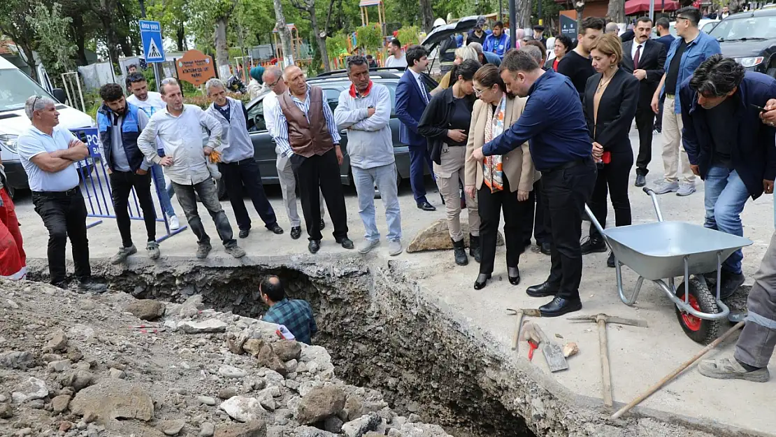 Doğalgaz kazılarında tarihi parçalara rastlandı