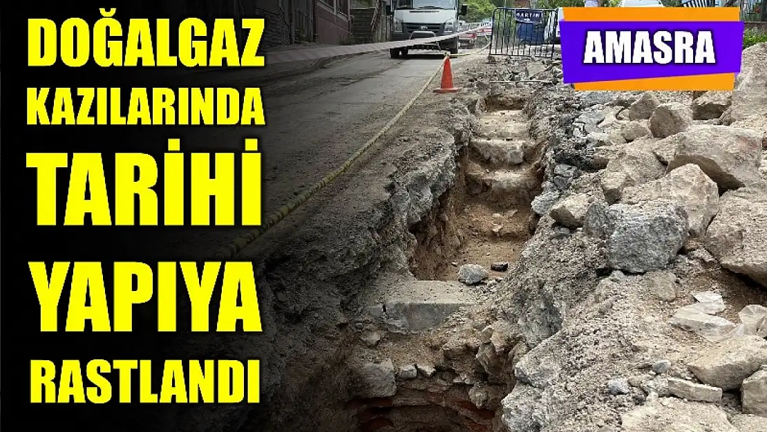 Doğalgaz kazılarında tarihi yapılara rastlandı