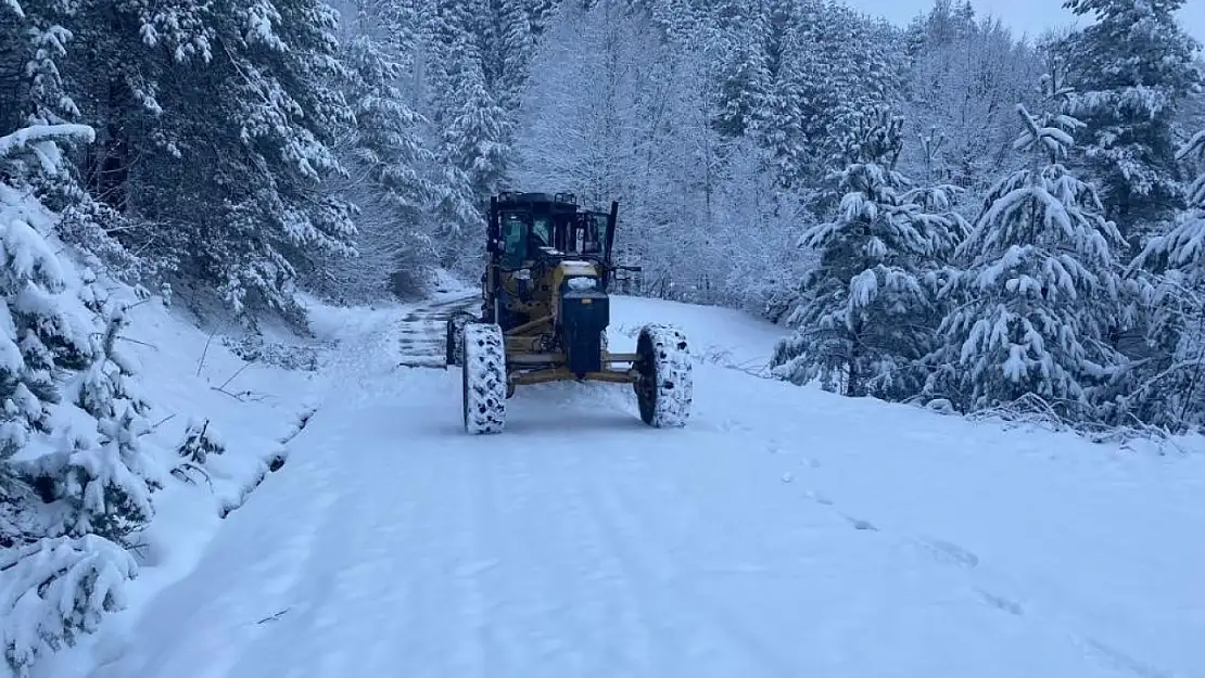 Düzce'de 26 köy yolu kar nedeniyle kapalı