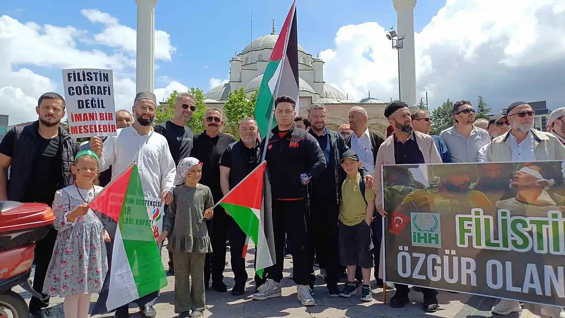 Düzce'de İsrail protestosu