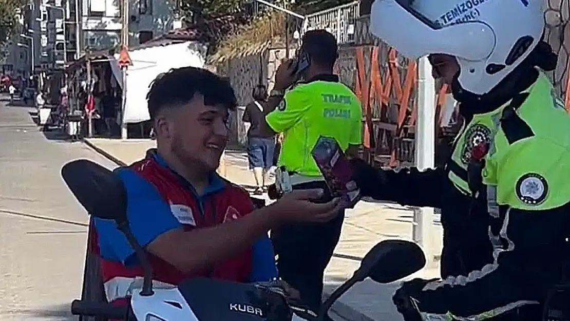 Düzce'de kask takana çerez, takmayana ceza