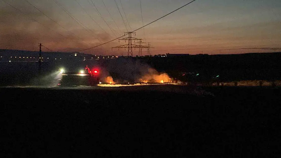 Edirne'de buğday tarlasında yangın