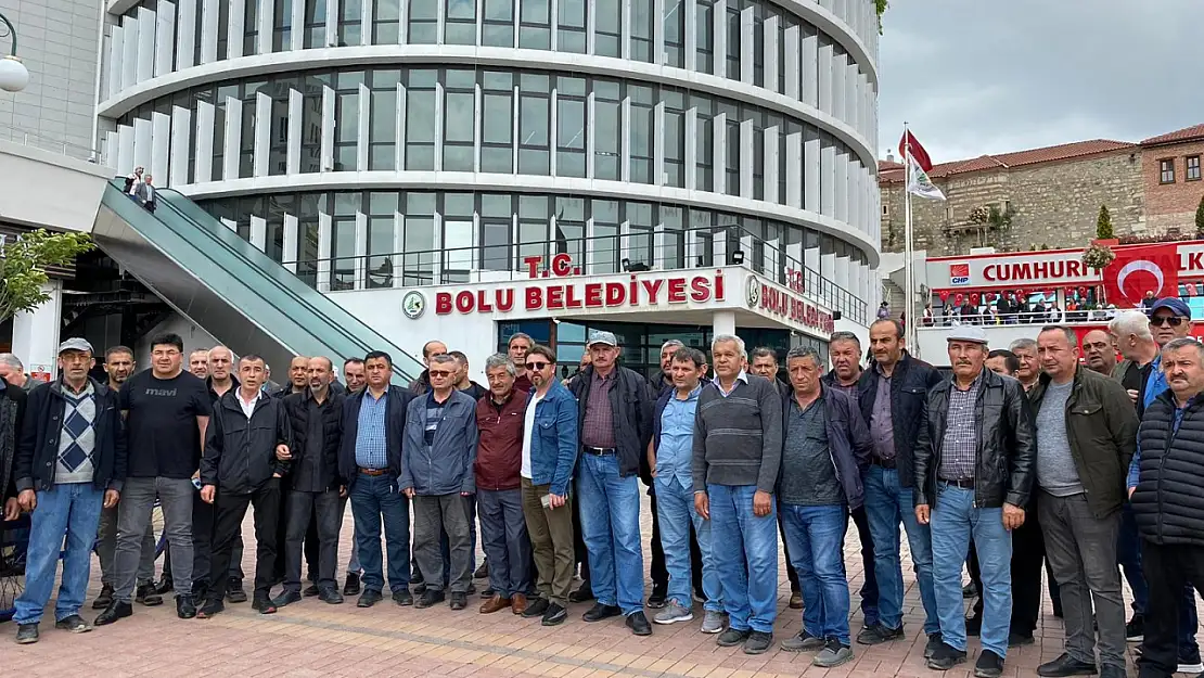 Emekli tazminatlarını alamayan işçiler eylem yaptı