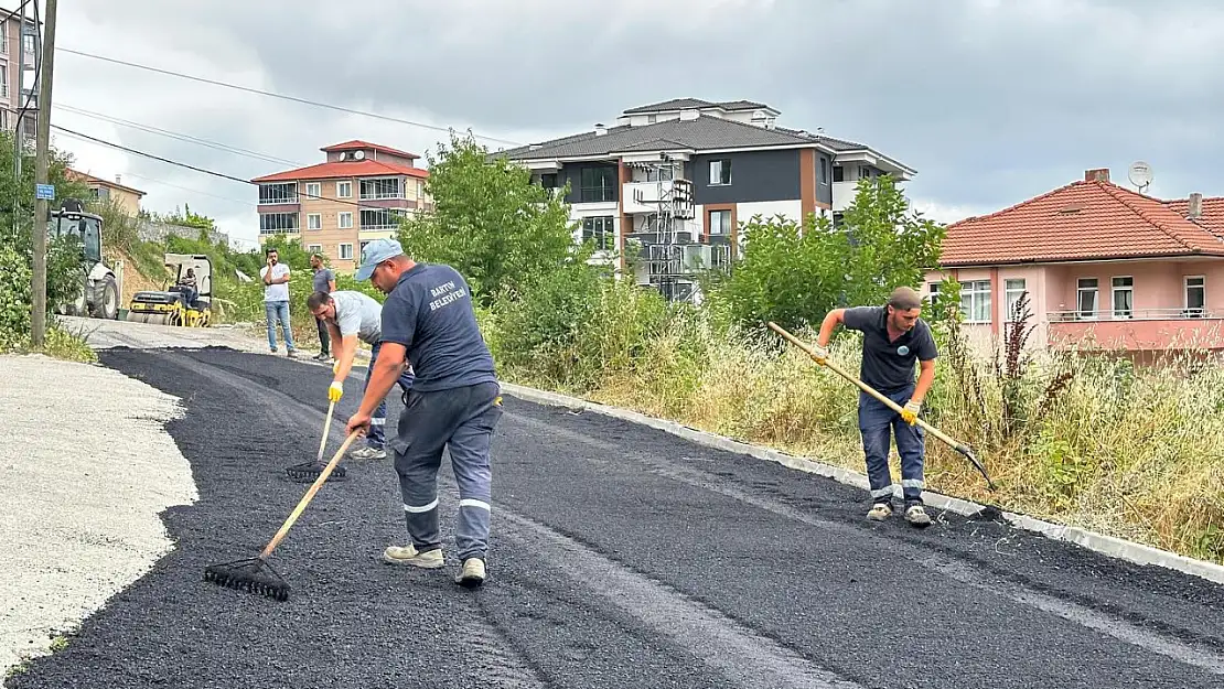 Esentepe'de asfalt çalışması
