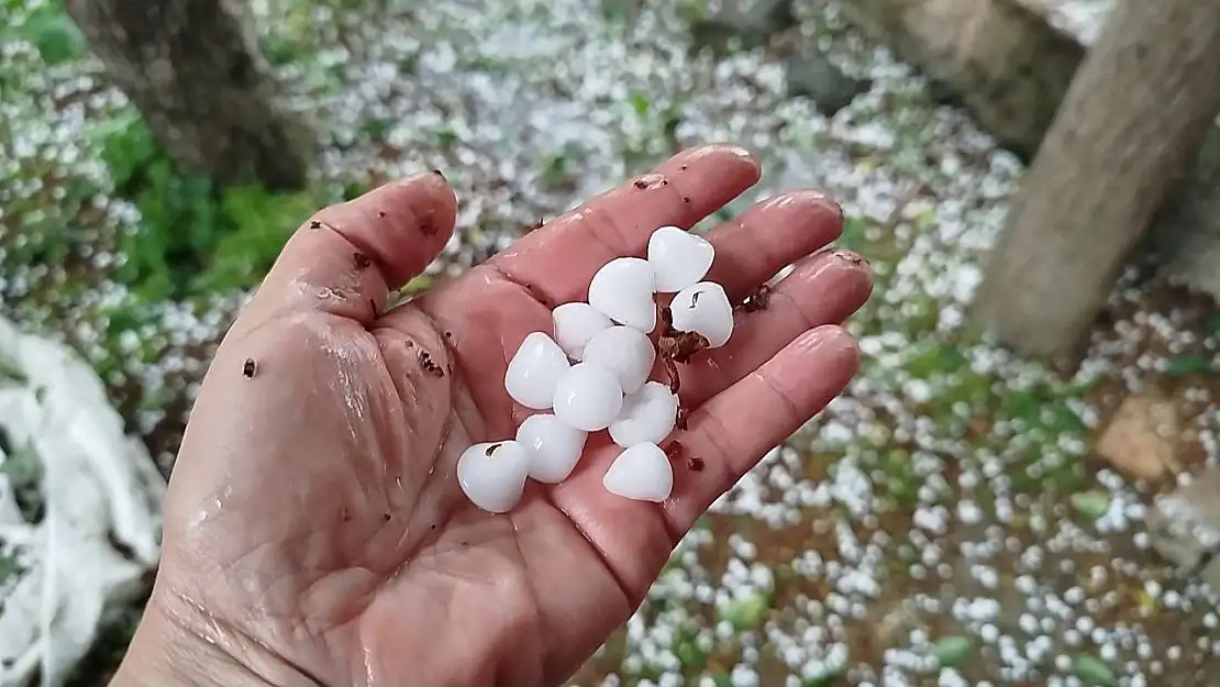 Fındık büyüklüğünde yağan dolu trafik kazasını beraberinde getirdi: 1 yaralı
