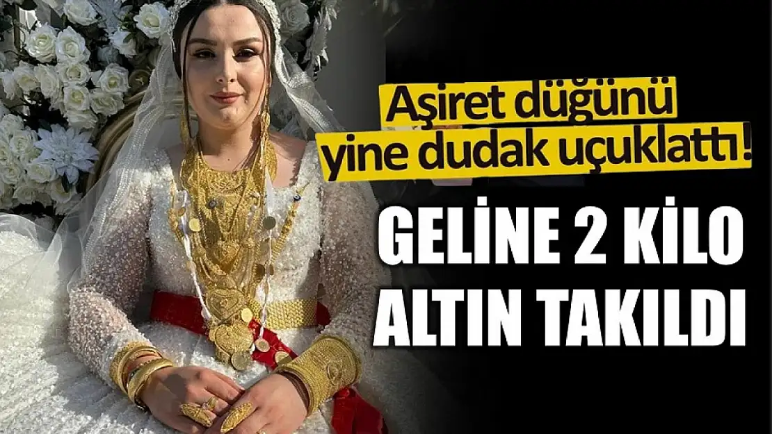 Geline 2 kilo altın takıldı