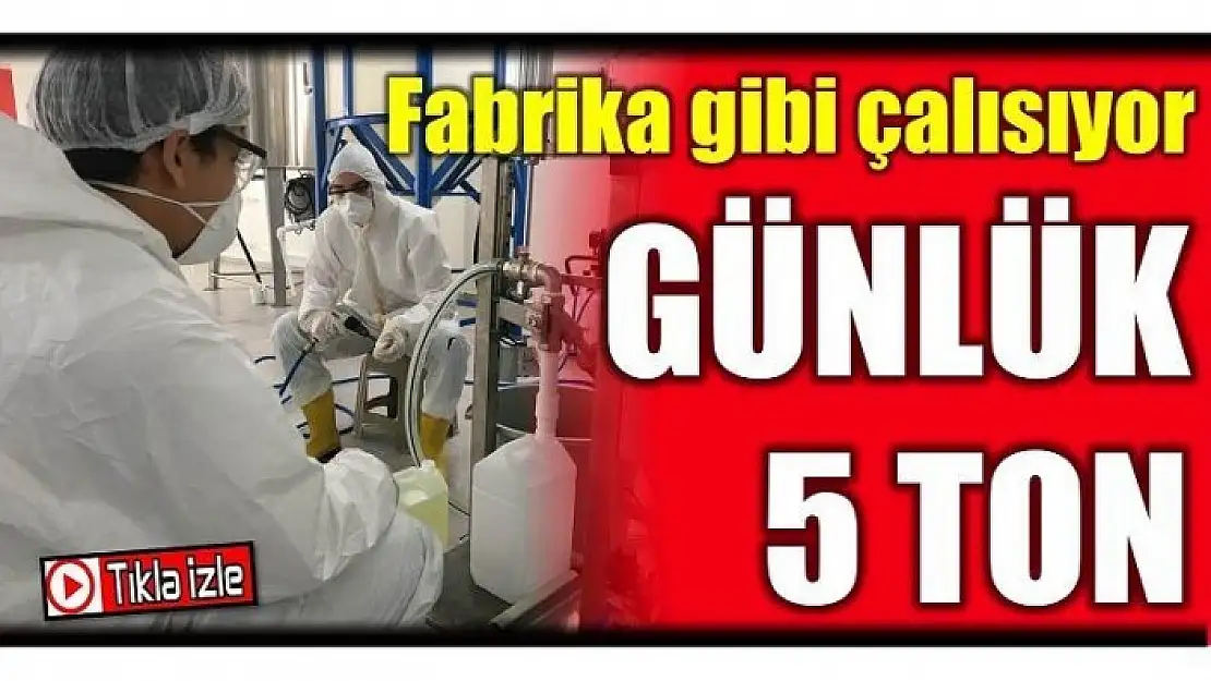 GÜNLÜK 5 TON ÜRETİM YAPIYORLAR