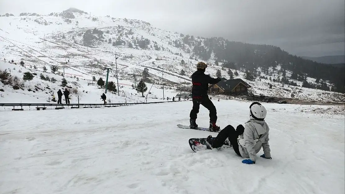 Bolu'da kar keyfi yaşandı