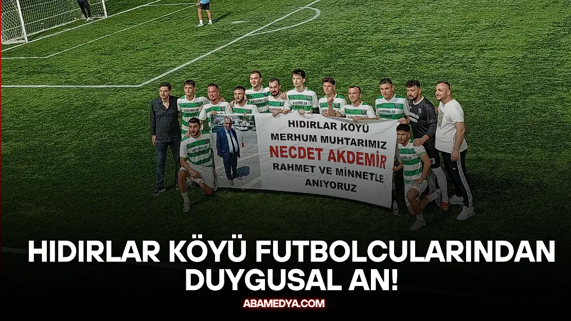 Hıdırlar Köyü Futbolcularından Duygusal An!